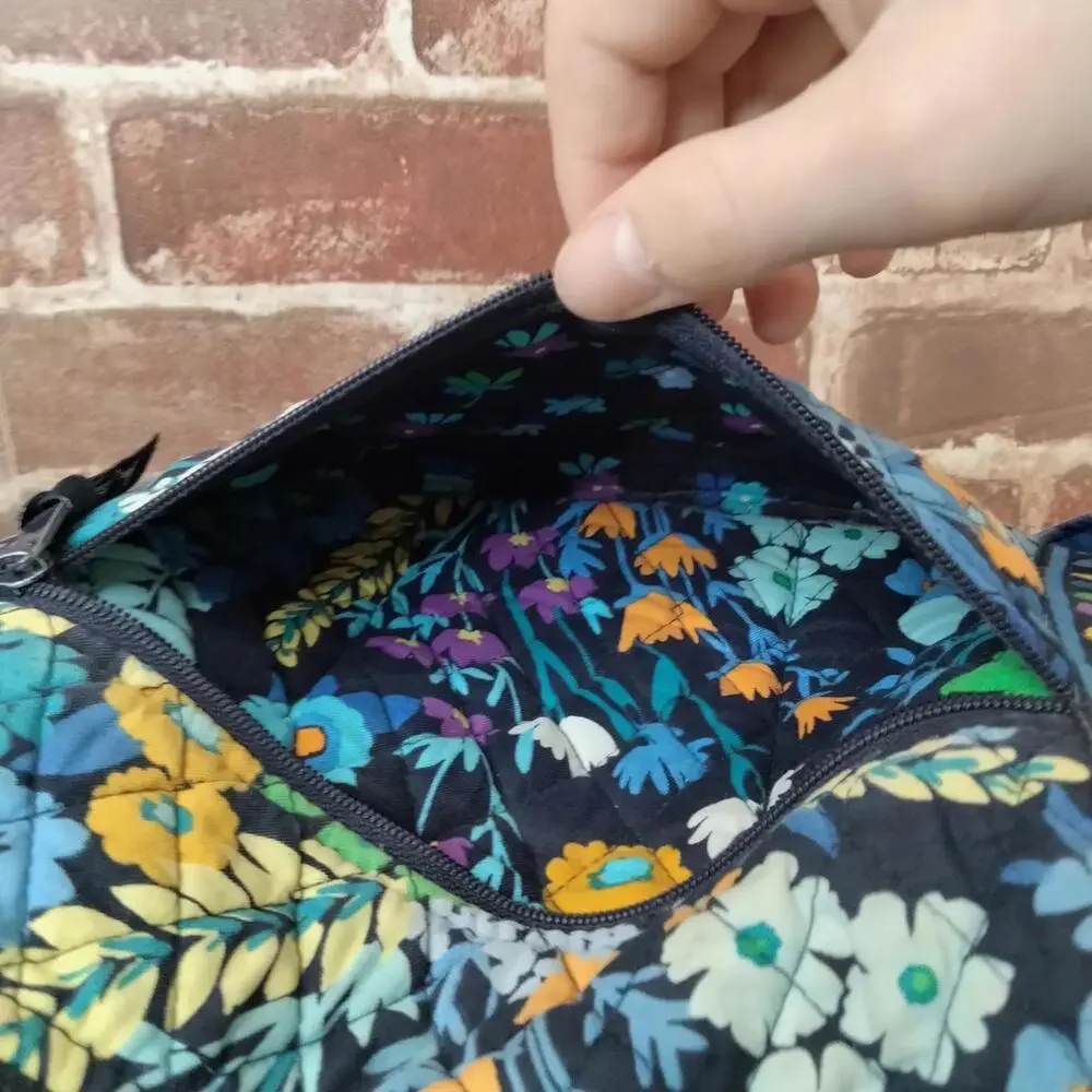 Vera Bradley Midnight Blues Crossbody Bag Large On The Go Purse - Picture 2 of 6